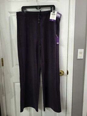 Women's XXL Wide-Leg Sandwashed Pull-On Pants in Black by Members Mark